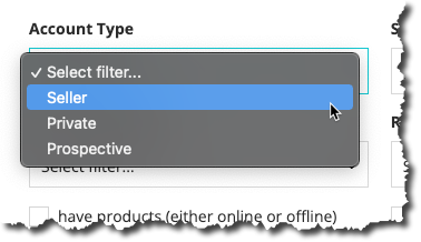 Seller Account Types