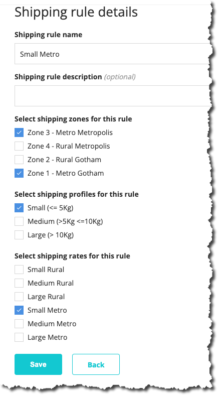 Create Shipping Rule