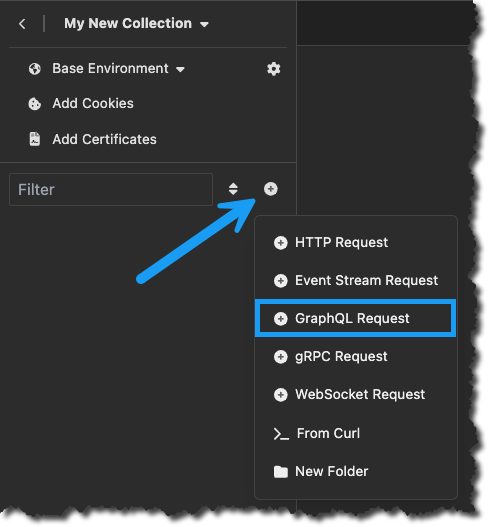 New GraphQL Request