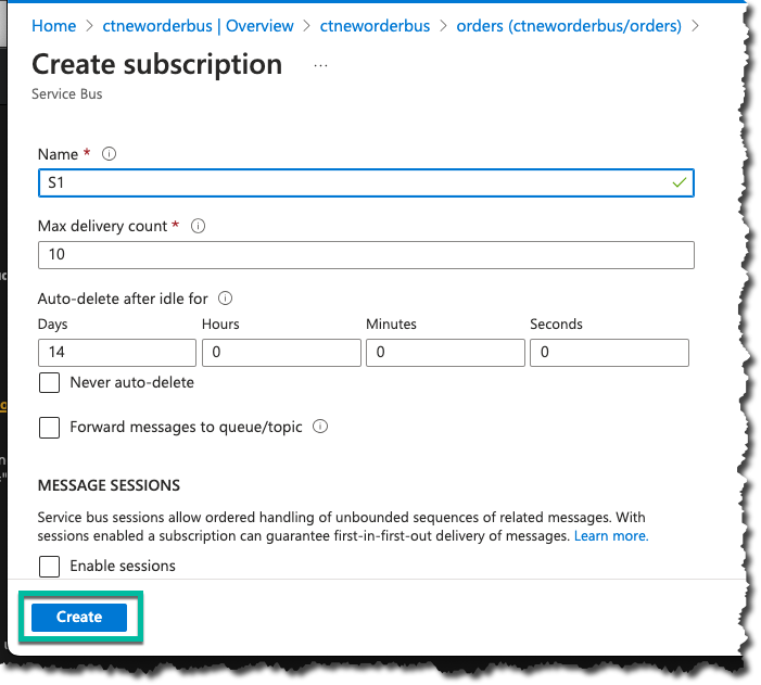 Create Subscription